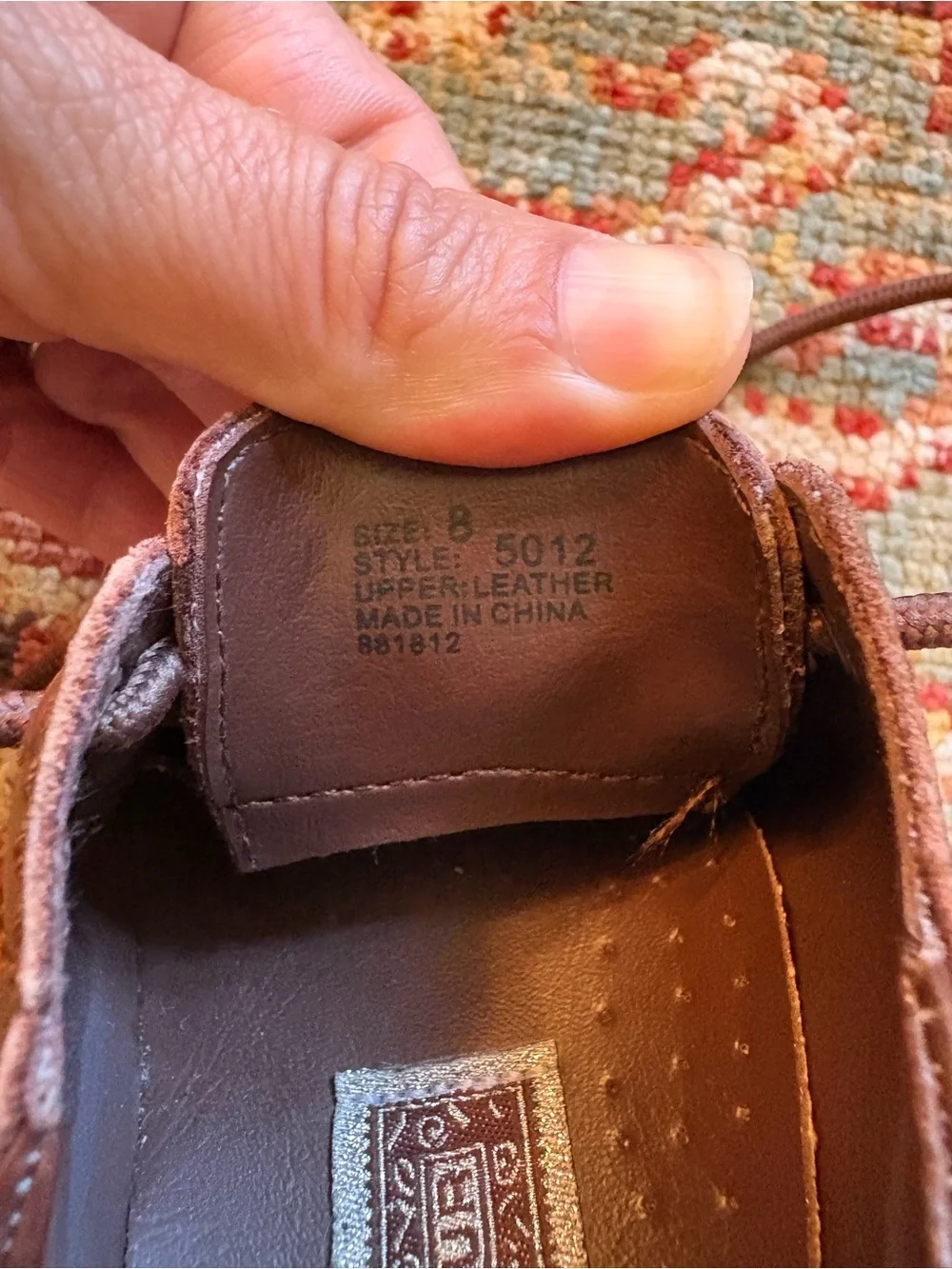 L'Amour | Brown Leather Lace-Up Shoes | 8